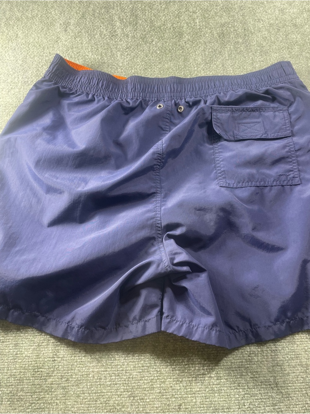 Polo by Ralph Lauren Navy Blue Swim Trunks‎ with Orange Pony - Picture 9 of 9